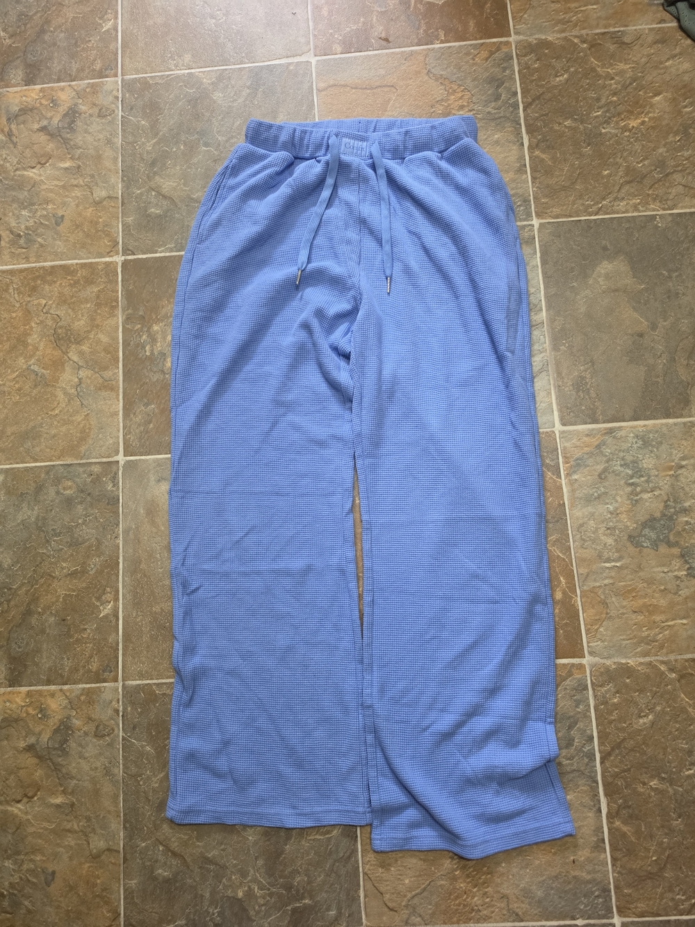 Womens Blue Knit Lounge Pants - Unbranded